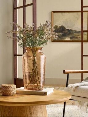 Hearth & Hand W/Magnolia Tan Glass Decorative Vase 14 Inch